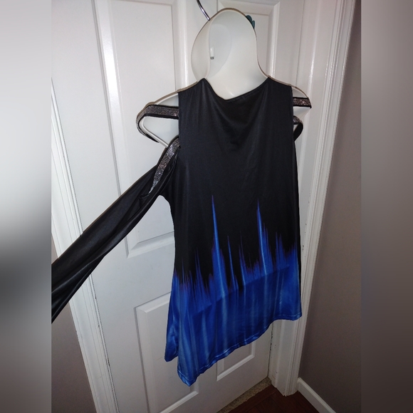 🆕️Sexy Black & Blue V-neck Zip Tunic Size XL NWOT - Picture 4 of 5